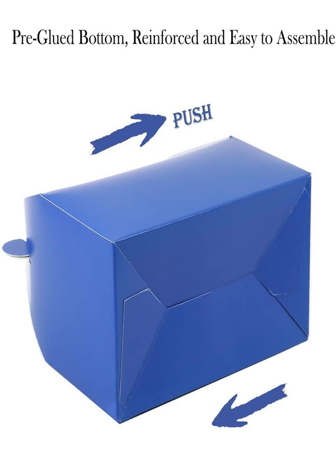 Oletx 30-Pack Dark Blue Party Favor Treat Boxes Pack, Goodie Boxes, Paper Gable Gift Boxes with Handles. Perfect for Prince Party and Baby Shower Decoration Supplies - Image 5